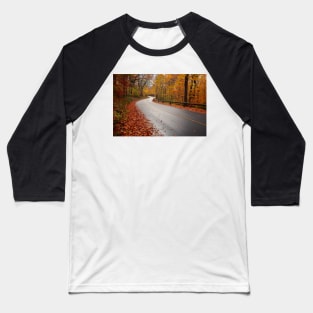 Autumn Road Baseball T-Shirt